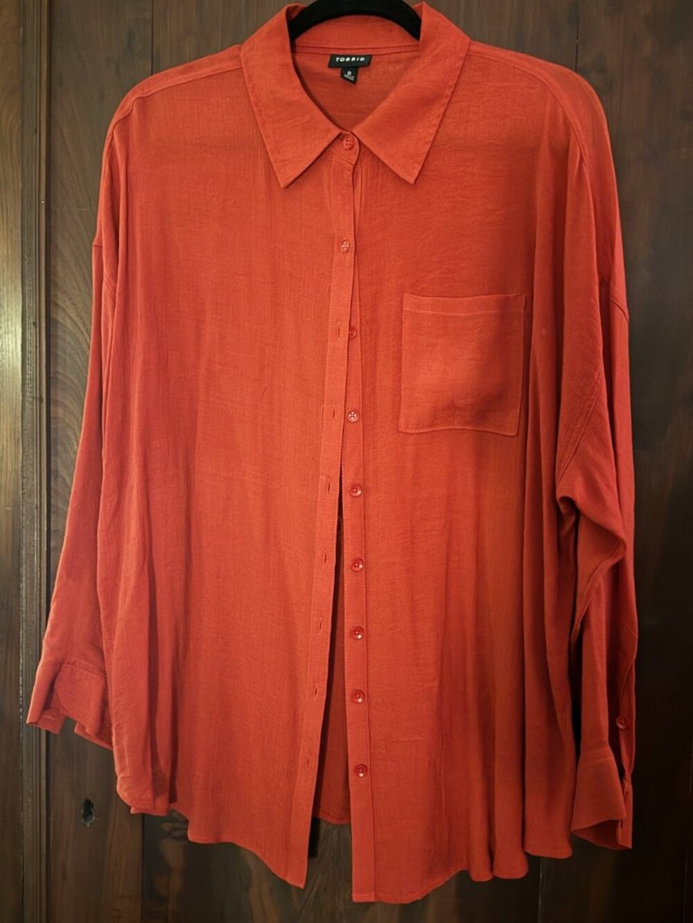 Torrid Long sleeve button down blouse Size 0 (10/12)